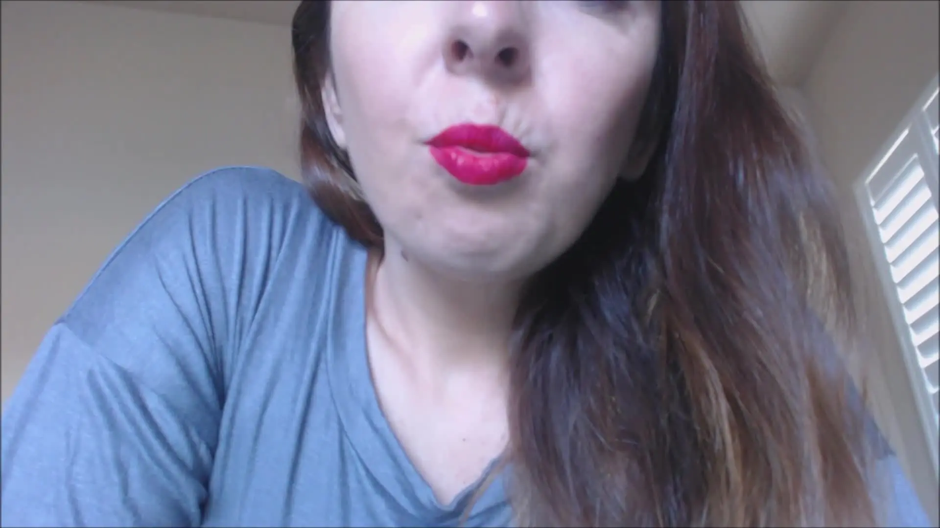 Poster: Mouth lipstick fetish with bright lips Poster: Mouth lipstick fetish with bright lips